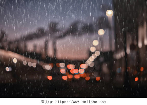 雨天抽象的城市背景传统二十四节气24节气雨水